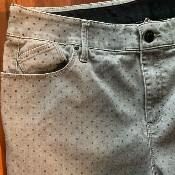 Grey Dot “Secret Stretch” Slim Leg Jeans  { Chicos Size 2 } - Picture 4 of 9